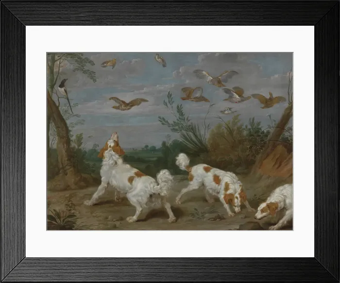 Framed Print : Partridge Hunt, c1610-1650. Creator: Jan Wildens Framed Print : Partridge Hunt, c1610-1650. Creator: Jan Wildens