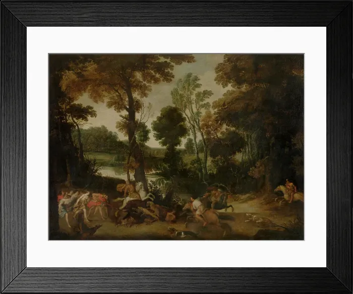 Framed Print : Landscape with the Hunt of Meleager and Atalante, c1640s. Creator: Jan Wildens Framed Print : Landscape with the Hunt of Meleager and Atalante, c1640s. Creator: Jan Wildens