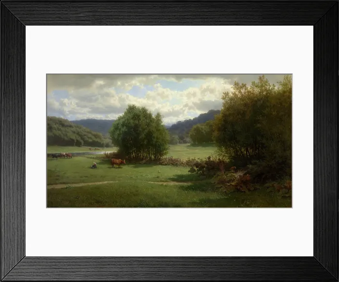 Framed Print : Landscape, c1850s. Creator: Jean Baptiste Kindermans Framed Print : Landscape, c1850s. Creator: Jean Baptiste Kindermans