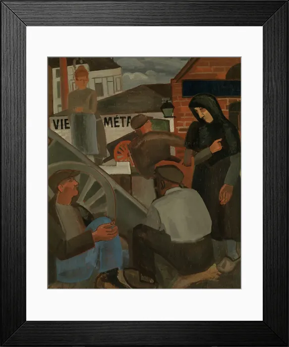 Framed Print : Labourers by the Canal, 1920. Creator: Jean Brusselmans Framed Print : Labourers by the Canal, 1920. Creator: Jean Brusselmans
