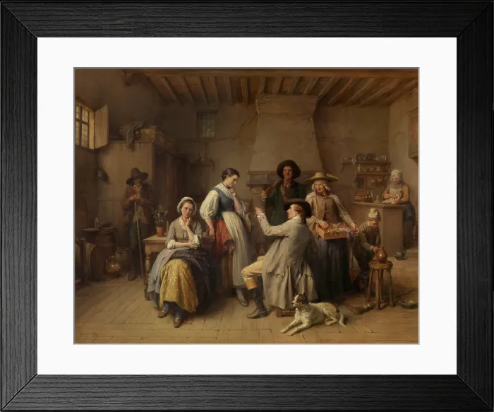 Framed Print : Courtesy, 1862. Creator: Jean-Baptiste Madou Framed Print : Courtesy, 1862. Creator: Jean-Baptiste Madou
