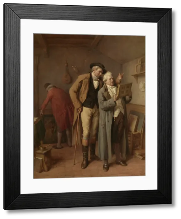 Framed Print : At the Art Dealer, 1873. Creator: Jean-Baptiste Madou Framed Print : At the Art Dealer, 1873. Creator: Jean-Baptiste Madou