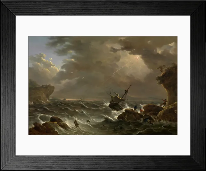 Framed Print : Storm at Sea, c1772-1793. Creator: Jan-Baptiste Tency