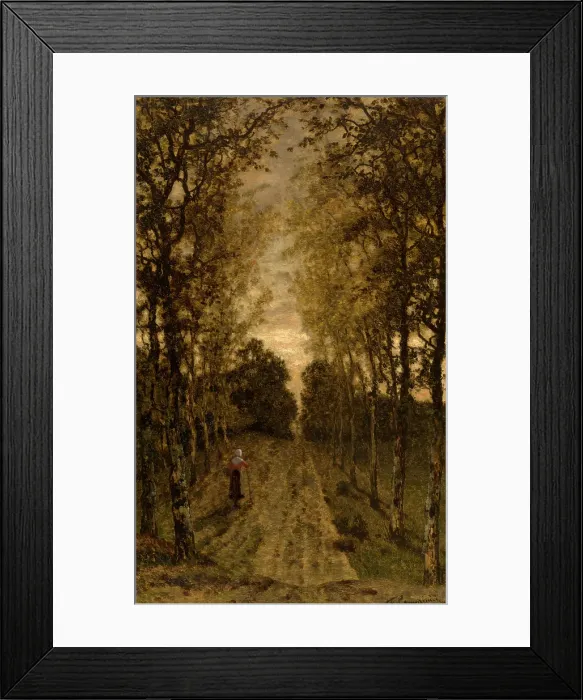 Framed Print : A Path near Putte, c1860s. Creator: Jean Pierre Francois Lamoriniere Framed Print : A Path near Putte, c1860s. Creator: Jean Pierre Francois Lamoriniere