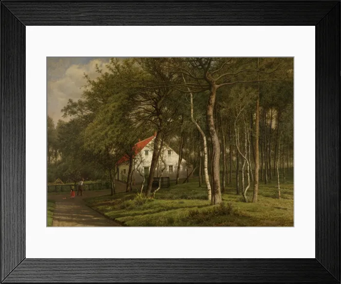 Framed Print : A Forester Cottage in Putte, 1894. Creator: Jean Pierre Francois Lamoriniere Framed Print : A Forester Cottage in Putte, 1894. Creator: Jean Pierre Francois Lamoriniere
