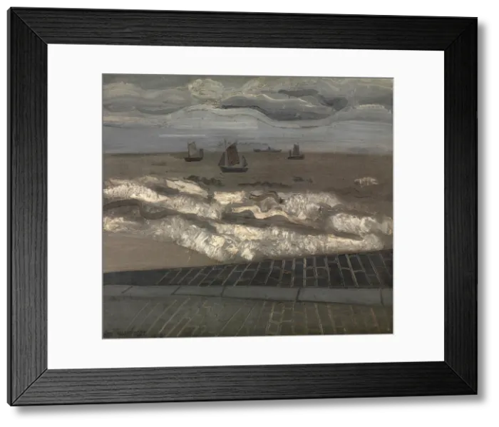 Framed Print : The Sea, a Symphony in Grey, 1928. Creator: Jean Brusselmans Framed Print : The Sea, a Symphony in Grey, 1928. Creator: Jean Brusselmans