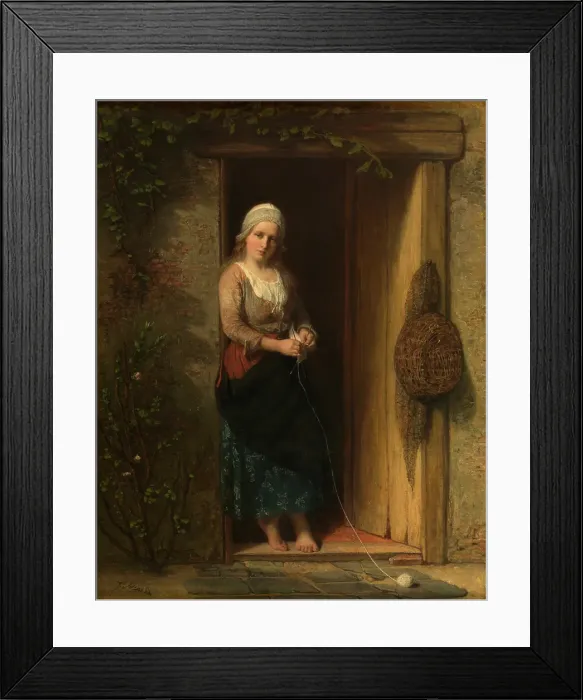 Framed Print : Ida, the Fisherman's Daughter at the Doorway, 1851. Creator: Jozef Israels Framed Print : Ida, the Fisherman's Daughter at the Doorway, 1851. Creator: Jozef Israels