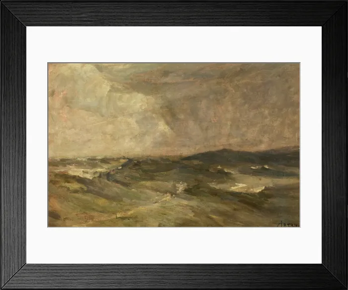 Framed Print : Turbulent Sea, c1860-1890. Creator: Louis Artan Framed Print : Turbulent Sea, c1860-1890. Creator: Louis Artan