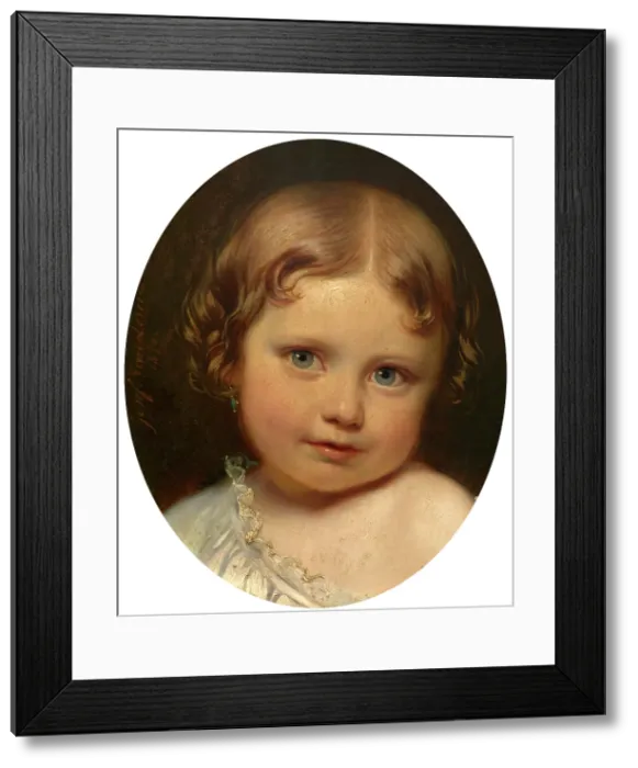 Framed Print : Madame Valentine De Give-LeDelier as a Child, 1859. Creator: Joseph Henri Francois Van Lerius Framed Print : Madame Valentine De Give-LeDelier as a Child, 1859. Creator: Joseph Henri Francois Van Lerius