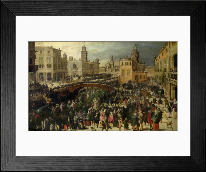 Framed Print : Shrove Tuesday on the Ice. Creator: Louis de Caullery Framed Print : Shrove Tuesday on the Ice. Creator: Louis de Caullery
