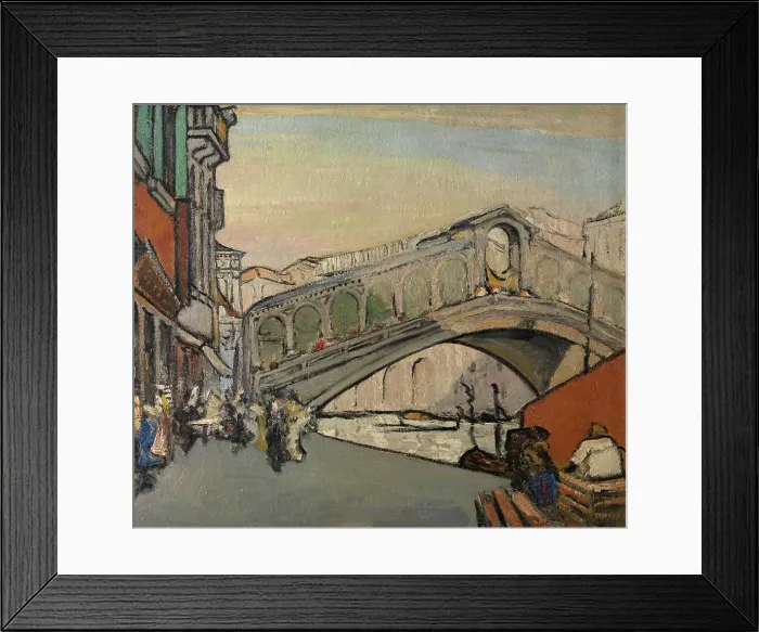 Framed Print : The Rialto Bridge in Venice, 1913. Creator: Jules Schmalzigaug Framed Print : The Rialto Bridge in Venice, 1913. Creator: Jules Schmalzigaug