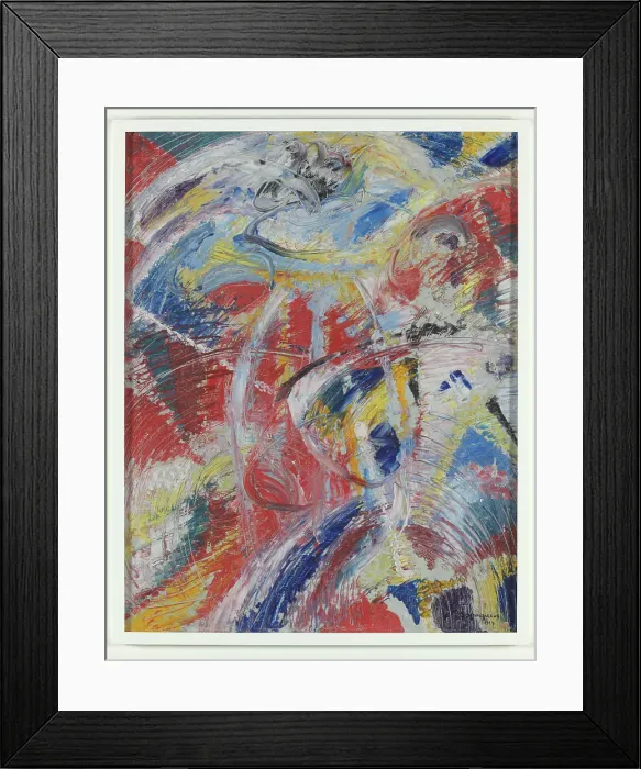 Framed Print : Development of a Theme in Red: Carnival, 1914. Creator: Jules Schmalzigaug Framed Print : Development of a Theme in Red: Carnival, 1914. Creator: Jules Schmalzigaug
