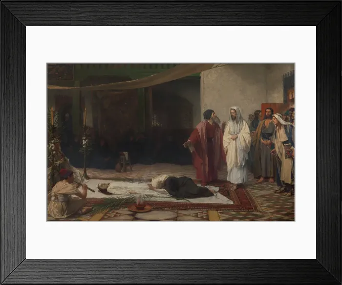 Framed Print : Jairus Daughter, 1888. Creator: Juliaan De Vriendt Framed Print : Jairus Daughter, 1888. Creator: Juliaan De Vriendt