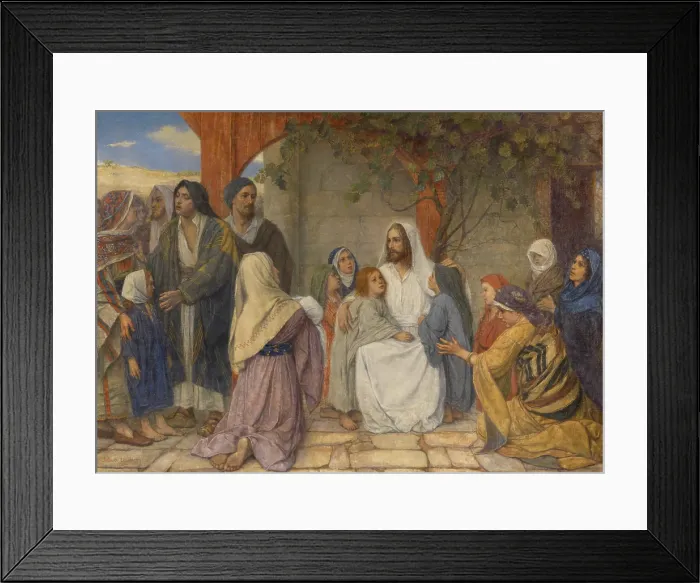 Framed Print : Suffer the Little Children Come to Me, 1923. Creator: Juliaan De Vriendt Framed Print : Suffer the Little Children Come to Me, 1923. Creator: Juliaan De Vriendt