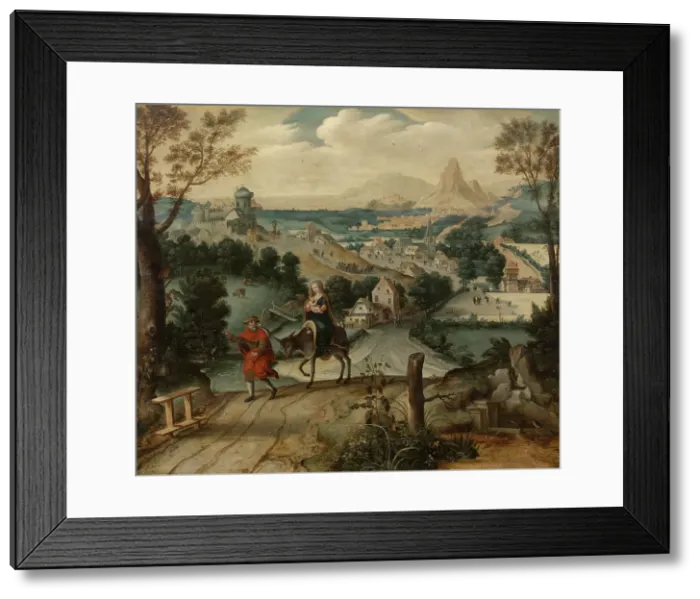 Framed Print : The Flight into Egypt, 1541-1550. Creator: Lucas Gassel Framed Print : The Flight into Egypt, 1541-1550. Creator: Lucas Gassel