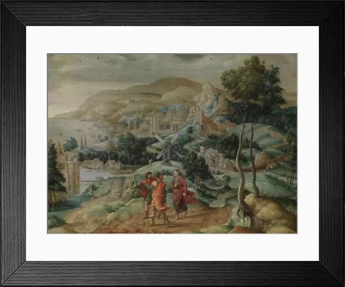 Framed Print : The Journey to Emmaus. Creator: Lucas Gassel Framed Print : The Journey to Emmaus. Creator: Lucas Gassel