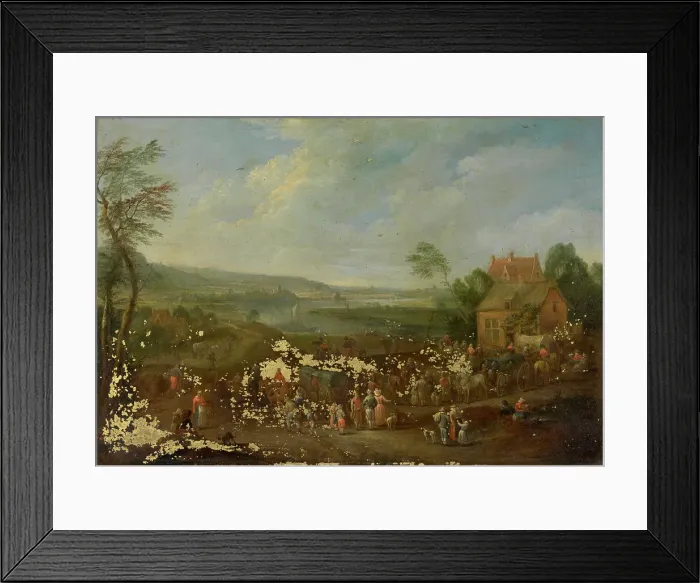 Framed Print : Landscape with Figures, c1710s. Creator: Karel Breydel Framed Print : Landscape with Figures, c1710s. Creator: Karel Breydel