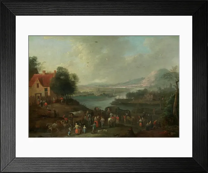 Framed Print : Landscape with Figures, c1710s. Creator: Karel Breydel Framed Print : Landscape with Figures, c1710s. Creator: Karel Breydel