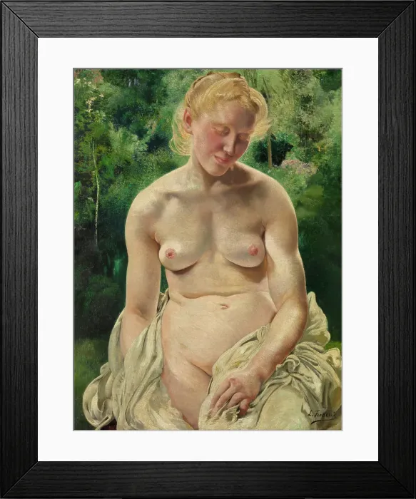 Framed Print : Timidity, 1896. Creator: Leon Frederic Framed Print : Timidity, 1896. Creator: Leon Frederic