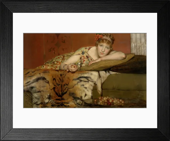 Framed Print : Cherries, 1873. Creator: Lawrence Alma-Tadema Framed Print : Cherries, 1873. Creator: Lawrence Alma-Tadema