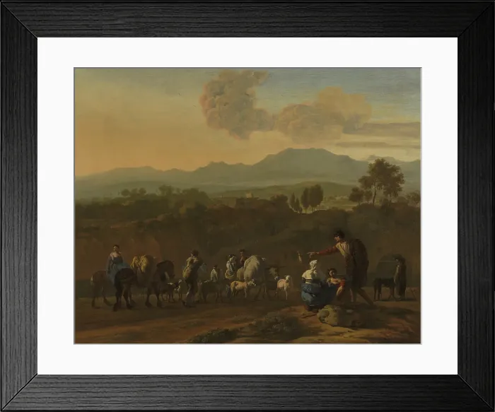 Framed Print : Roman Campagna, 1675. Creator: Karel Du Jardin Framed Print : Roman Campagna, 1675. Creator: Karel Du Jardin