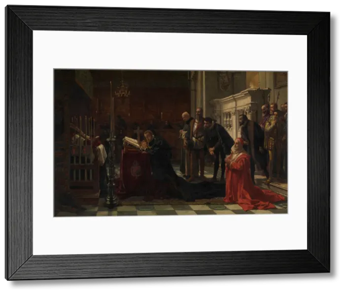 Framed Print : Philip II of Spain Honours Don John of Austria, 1873. Creator: Karel Ooms Framed Print : Philip II of Spain Honours Don John of Austria, 1873. Creator: Karel Ooms