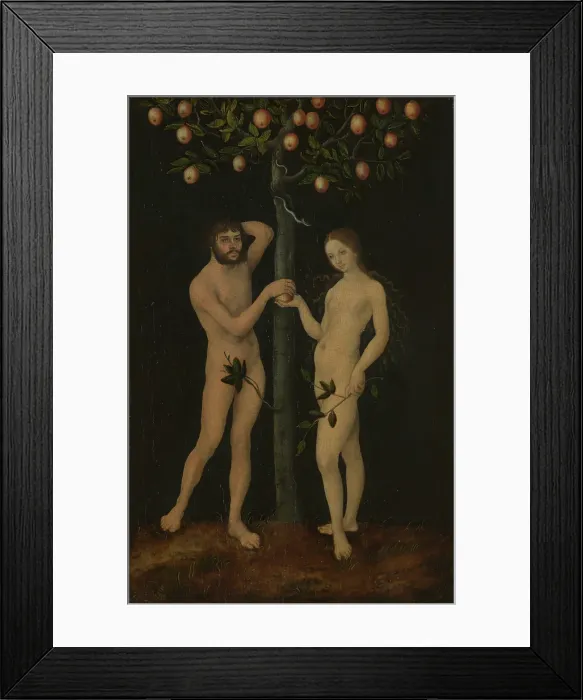Framed Print : Adam and Eve, 1528-1530. Creator: Lucas Cranach the Elder Framed Print : Adam and Eve, 1528-1530. Creator: Lucas Cranach the Elder
