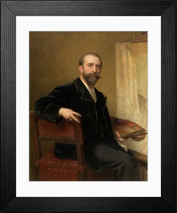 Framed Print : Self Portrait, 1896. Creator: Karel Ooms Framed Print : Self Portrait, 1896. Creator: Karel Ooms