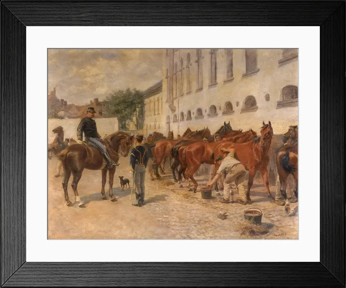 Framed Print : Grooming, 1887. Creator: Leon Abry Framed Print : Grooming, 1887. Creator: Leon Abry
