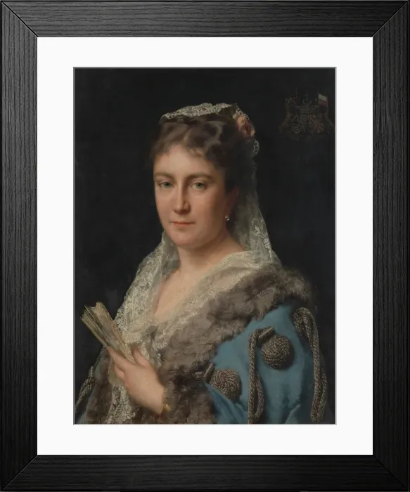 Framed Print : Madame Edith Marie Antoinette Constance van Eersel, the Artist's Wife, 1878. Creator: Karel Ooms Framed Print : Madame Edith Marie Antoinette Constance van Eersel, the Artist's Wife, 1878. Creator: Karel Ooms