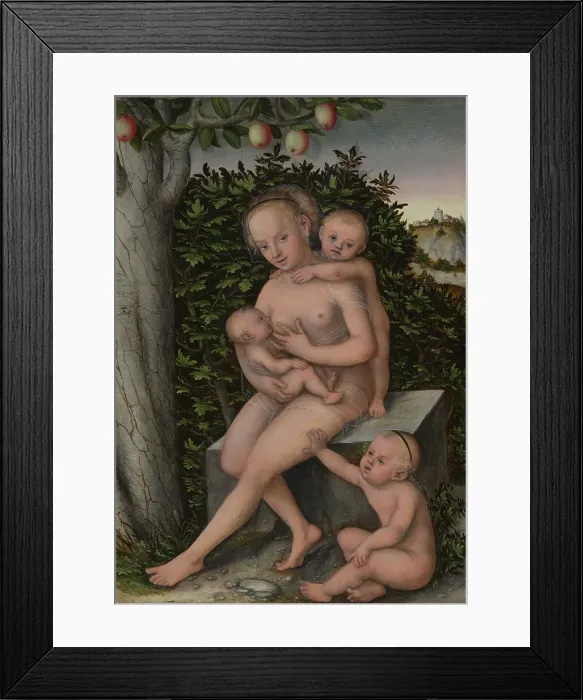 Framed Print : Charity, 1540. Creator: Lucas Cranach the Younger Framed Print : Charity, 1540. Creator: Lucas Cranach the Younger