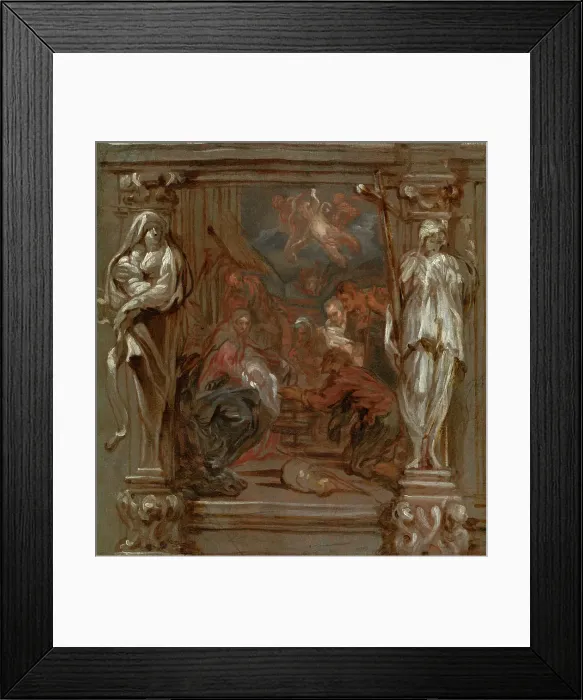 Framed Print : The Adoration of the Shepherds, 1649-1650. Creator: Lucas Franchoys the Younger Framed Print : The Adoration of the Shepherds, 1649-1650. Creator: Lucas Franchoys the Younger