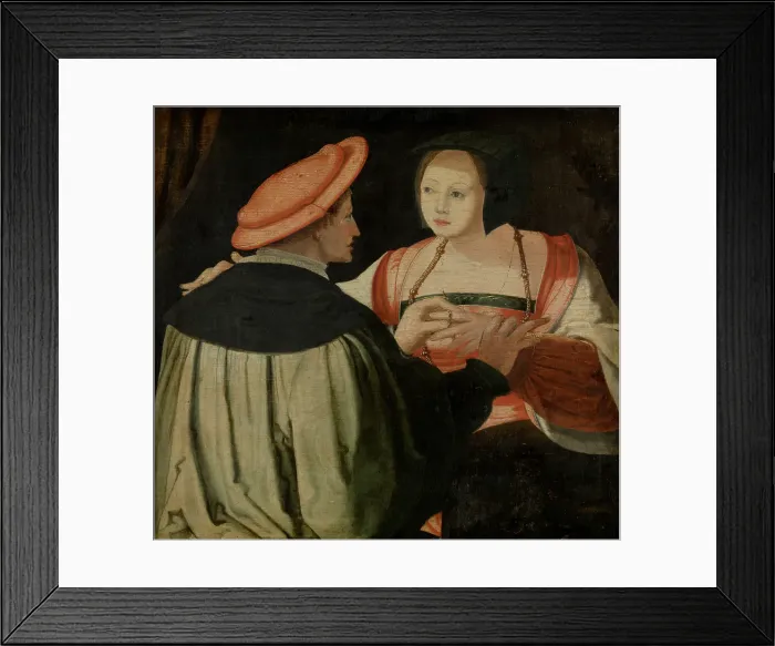 Framed Print : The Engagement. Creator: Lucas van Leyden Framed Print : The Engagement. Creator: Lucas van Leyden