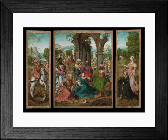 Framed Print : The Adoration of the Magi, 1519. Creator: Master of the Antwerp Adoration Framed Print : The Adoration of the Magi, 1519. Creator: Master of the Antwerp Adoration