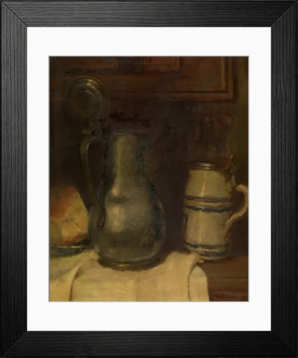 Framed Print : Still Life with Pewter Jar, 1915. Creator: Paul Claes Framed Print : Still Life with Pewter Jar, 1915. Creator: Paul Claes