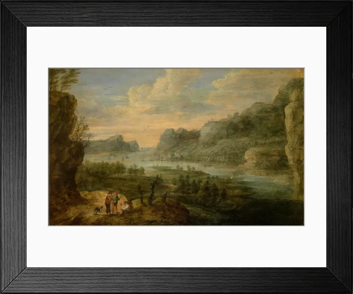 Framed Print : Landscape with a Sunset, c1620-1670. Creator: Lucas van Uden Framed Print : Landscape with a Sunset, c1620-1670. Creator: Lucas van Uden