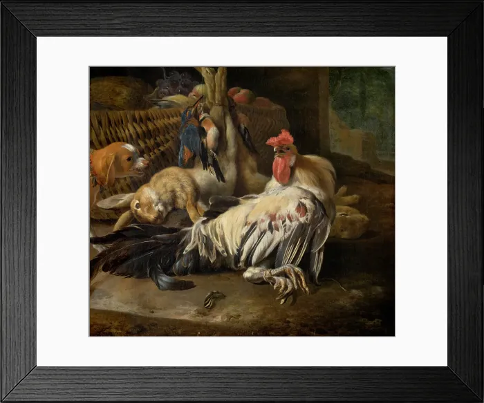 Framed Print : Still Life with Cock, c1660-1690. Creator: Melchior d'Hondecoeter Framed Print : Still Life with Cock, c1660-1690. Creator: Melchior d'Hondecoeter