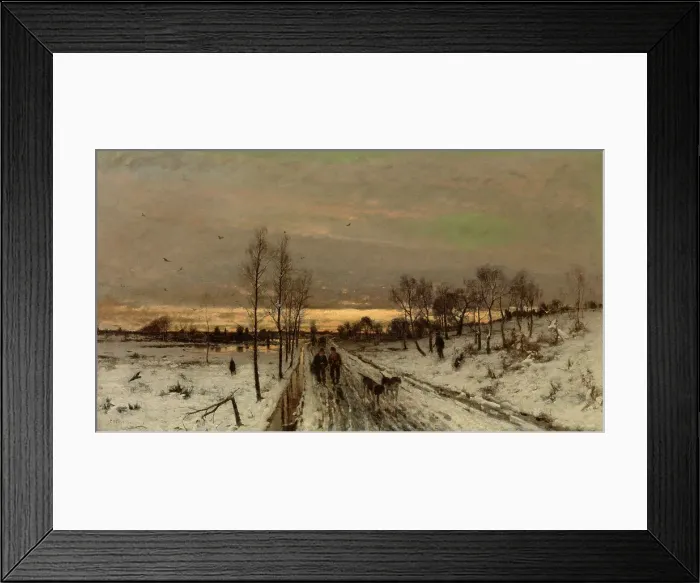 Framed Print : Winter Landscape, c1870-1890. Creator: Ludwig Munthe