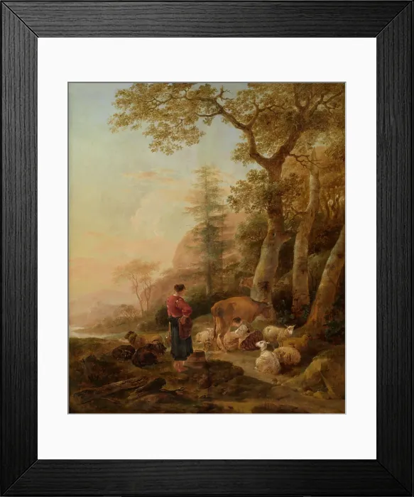 Framed Print : Italian Landscape, 1645. Creator: Nicolaes Berchem Framed Print : Italian Landscape, 1645. Creator: Nicolaes Berchem