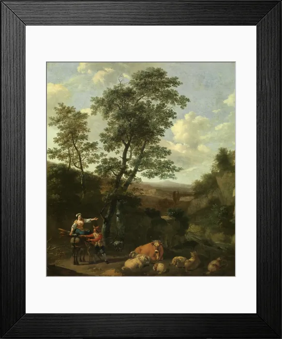 Framed Print : Italian Landscape, c1640-1680. Creator: Nicolaes Berchem Framed Print : Italian Landscape, c1640-1680. Creator: Nicolaes Berchem