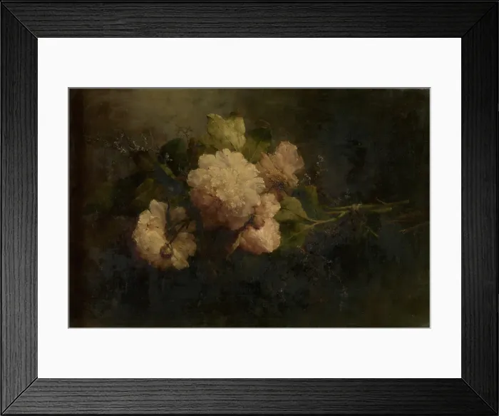 Framed Print : Peonies, c1870-1890. Creator: Marguerite Roosenboom Framed Print : Peonies, c1870-1890. Creator: Marguerite Roosenboom