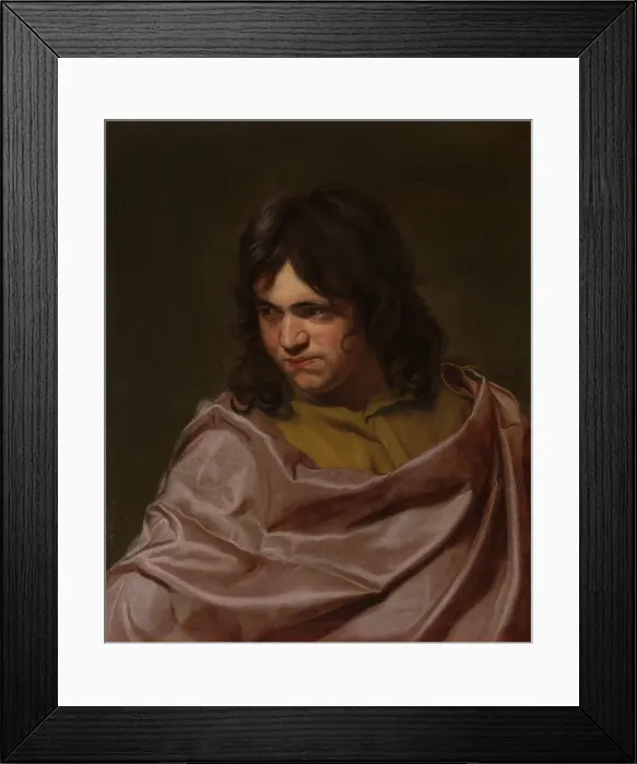 Framed Print : Head Study of a Young Man, 1653. Creator: Michaelina Woutiers Framed Print : Head Study of a Young Man, 1653. Creator: Michaelina Woutiers
