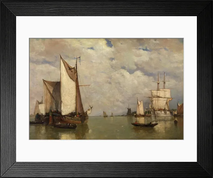 Framed Print : Calm before the Storm at Dordrecht, 1876. Creator: Paul Jean Clays Framed Print : Calm before the Storm at Dordrecht, 1876. Creator: Paul Jean Clays