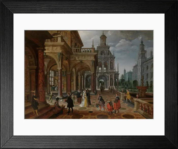 Framed Print : Palaces, c1590-1610. Creator: Paul Vredeman de Vries Framed Print : Palaces, c1590-1610. Creator: Paul Vredeman de Vries