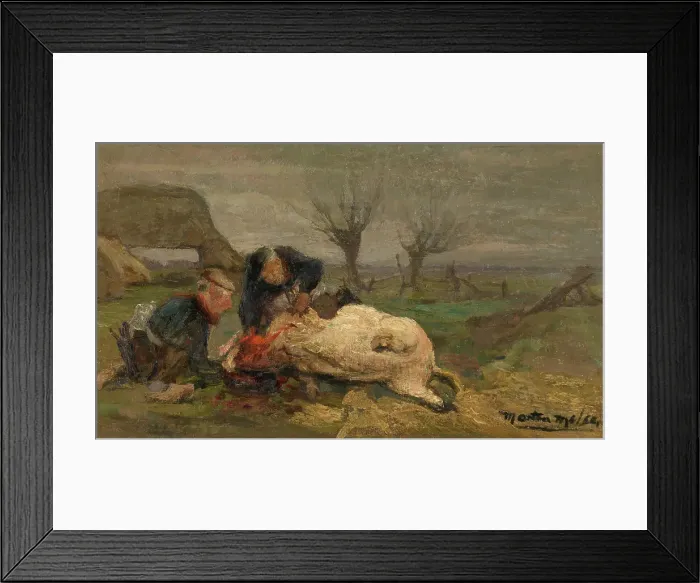 Framed Print : The Pig Slaughterman, c1890-1940. Creator: Marten Melsen Framed Print : The Pig Slaughterman, c1890-1940. Creator: Marten Melsen