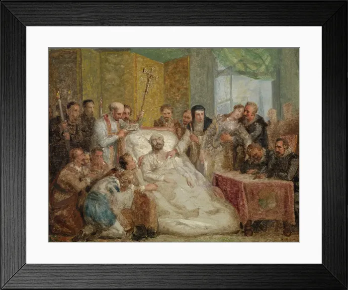 Framed Print : The Death of Peter Paul Rubens, 1827. Creator: Mathieu Van Bree Framed Print : The Death of Peter Paul Rubens, 1827. Creator: Mathieu Van Bree