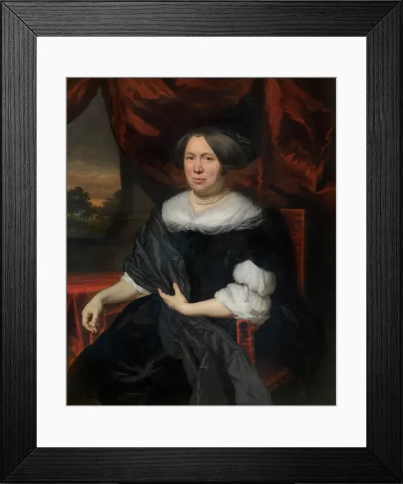 Framed Print : Portrait of a Woman, 1676. Creator: Nicolaes Maes Framed Print : Portrait of a Woman, 1676. Creator: Nicolaes Maes