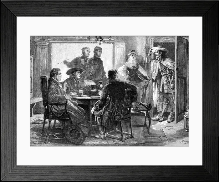 Framed Print : The Unwelcome Guest, drawn by J. A. Pasquier, 1872. Creator: Unknown Framed Print : The Unwelcome Guest, drawn by J. A. Pasquier, 1872. Creator: Unknown