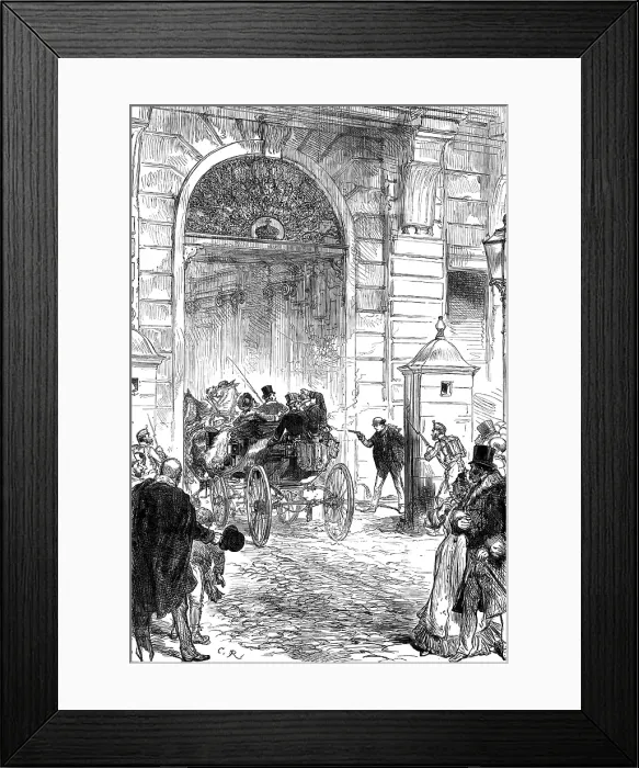 Framed Print : The attempt to shoot the King of Spain at Madrid, 1880. Creator: Unknown