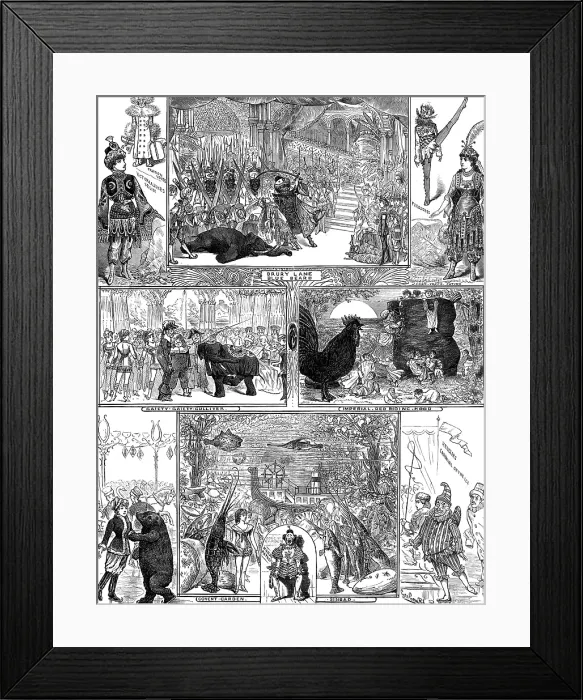 Framed Print : The Christmas Pantomimes, 1880. Creator: Unknown Framed Print : The Christmas Pantomimes, 1880. Creator: Unknown